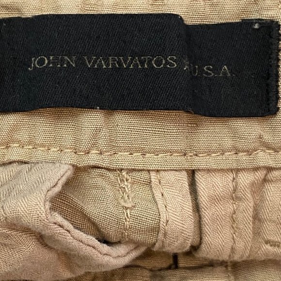 NEW without tags John Varvatos  Linen Shorts in Sand Stone Khaki - Picture 3 of 3